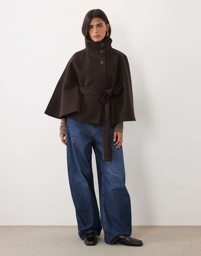 Amara Cape-Jacke mit Gürtel