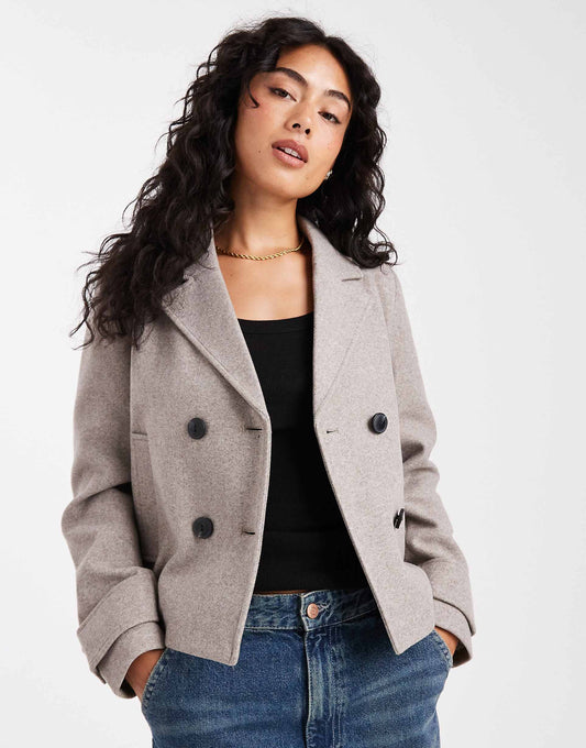 Ella Cropped Peacoat
