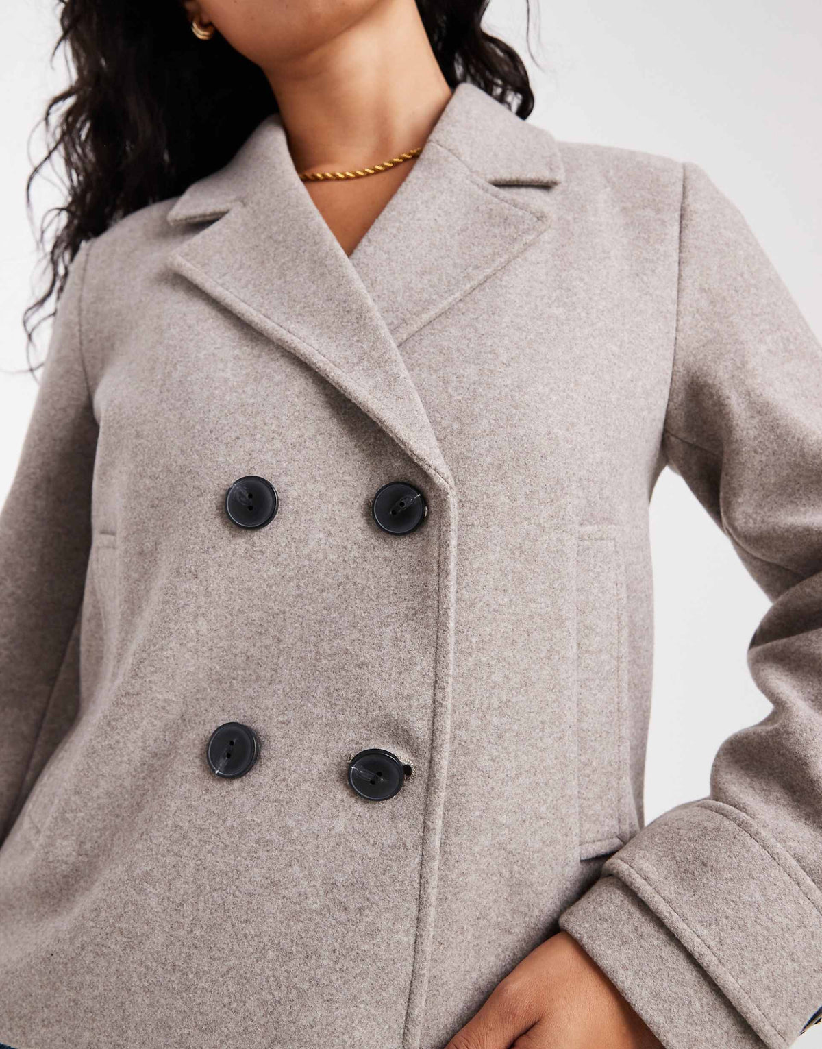 Ella Cropped Peacoat