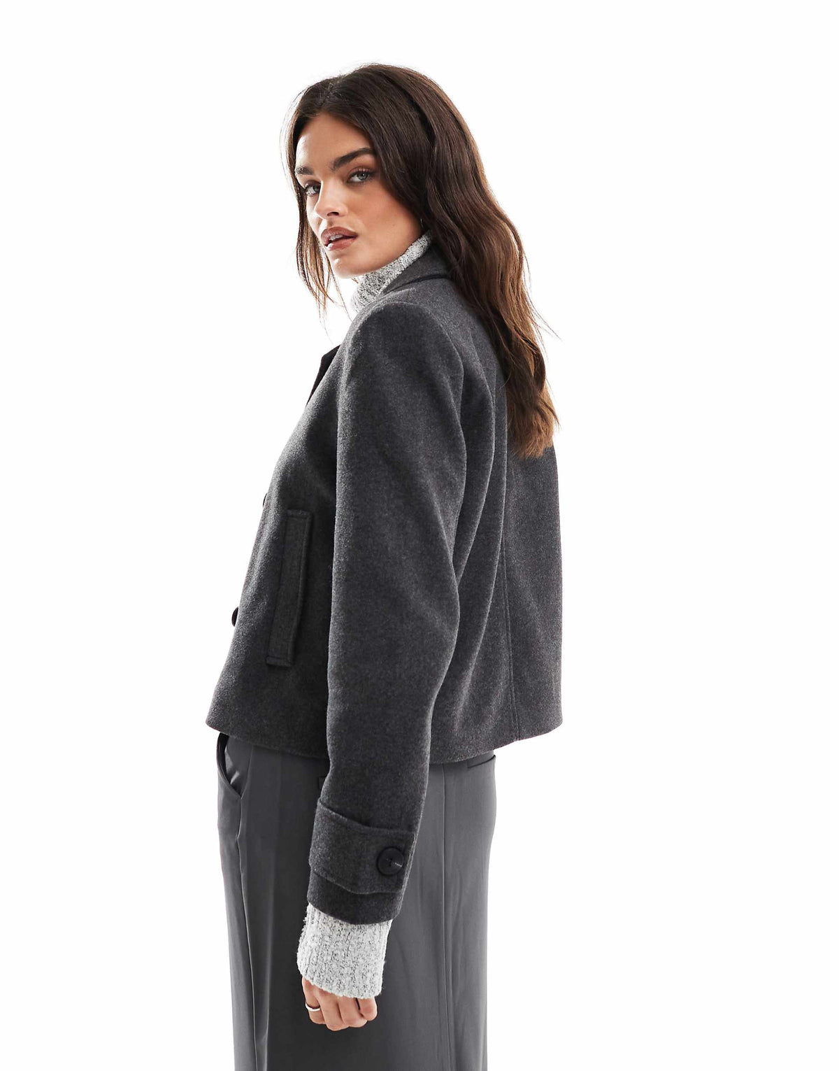 Ella Cropped Peacoat